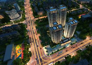 金域首府项目位于沅江市沅江大道与新沅路交汇处