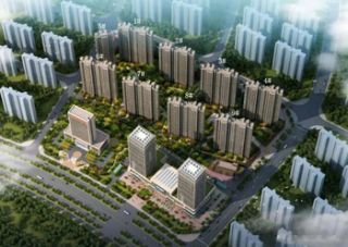 新辉国际城项目位于岳阳大道与分水垄路交汇处（四化大厦对面）