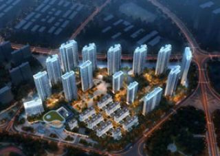 顺府江屿城项目位于平江县大众风光带