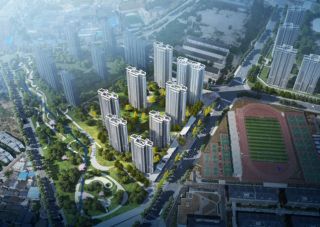 越秀星汇城项目位于郴州市北湖区同福路（新一中）旁