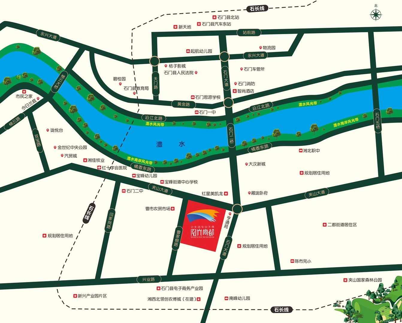 石门县阳光尚都位于石门县宝峰中心学校沿夹山大道东侧500米,近期房价3700元/平米,后续将不定期为您带来石门县阳光尚都房价走势等动态,包括开盘日期、团购优惠、户型图等信息。