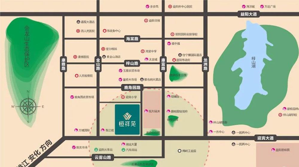 益阳恒祥苑位于益阳市迎宾路湘运大厦对面,近期房价5800元/平米,后续将不定期为您带来益阳恒祥苑房价走势等动态,包括开盘日期、团购优惠、户型图等信息。