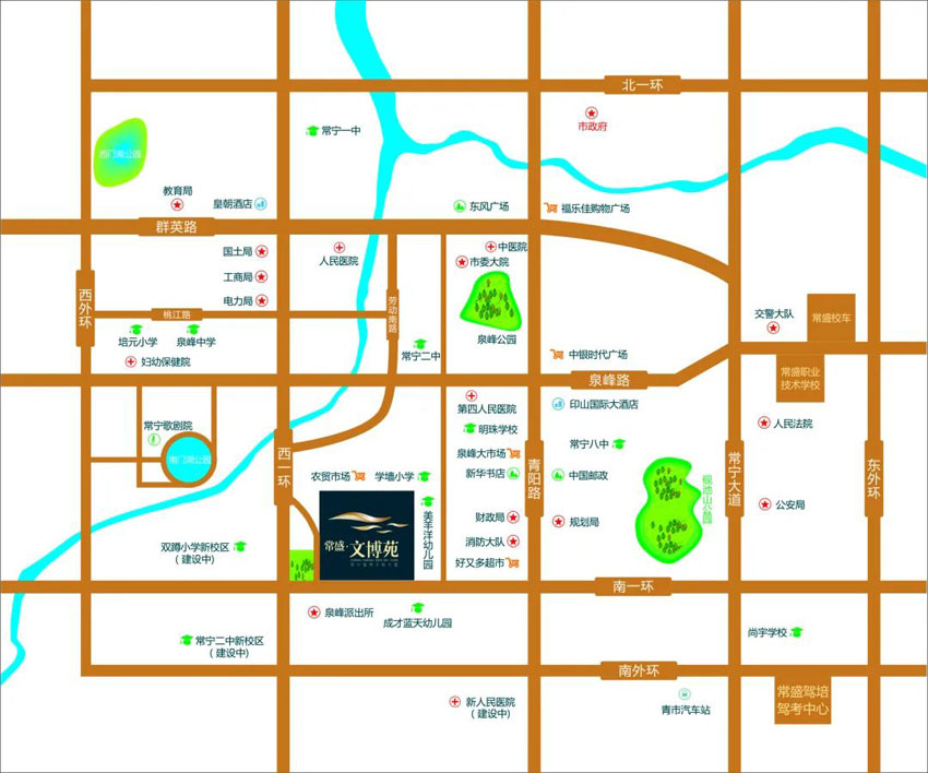 常宁市常盛文博苑位于常宁市南一环与西一环交汇处,近期房价4200元/平米,后续将不定期为您带来常宁市常盛文博苑房价走势等动态,包括开盘日期、团购优惠、户型图等信息。