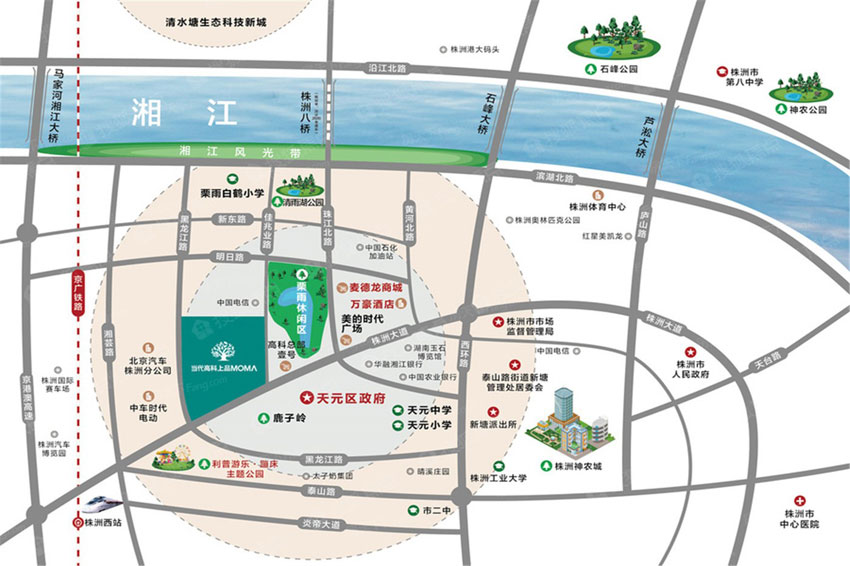 株洲当代高科上品位于株洲市天元区隆兴路与佳兆业路交汇处,近期房价5300元/平米,后续将不定期为您带来株洲当代高科上品房价走势等动态,包括开盘日期、团购优惠、户型图等信息。