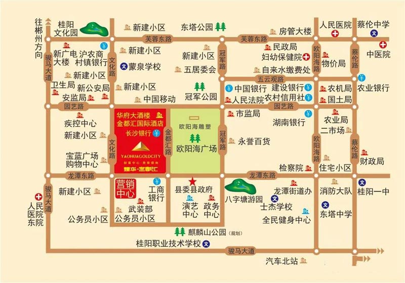 桂阳县耀华金都汇位于桂阳县龙潭东路与文化路交汇处丽景花园105号,近期房价5200元/平米,后续将不定期为您带来桂阳县耀华金都汇房价走势等动态,包括开盘日期、团购优惠、户型图等信息。