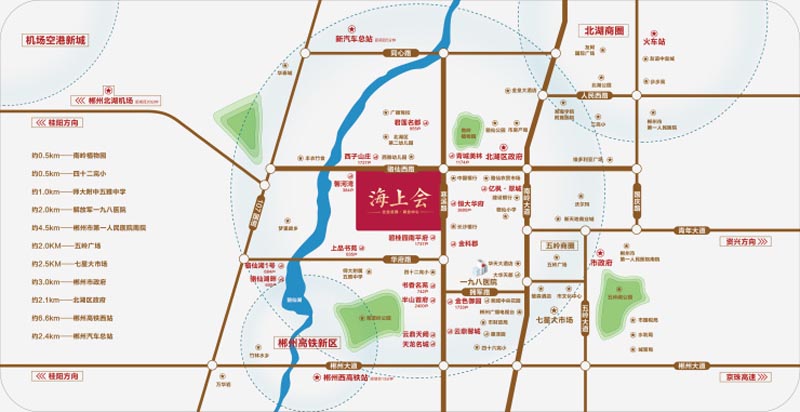 郴州海上会位于郴州骆仙西路与寒溪路交汇处,近期房价8500元/平米,后续将不定期为您带来郴州海上会房价走势等动态,包括开盘日期、团购优惠、户型图等信息。