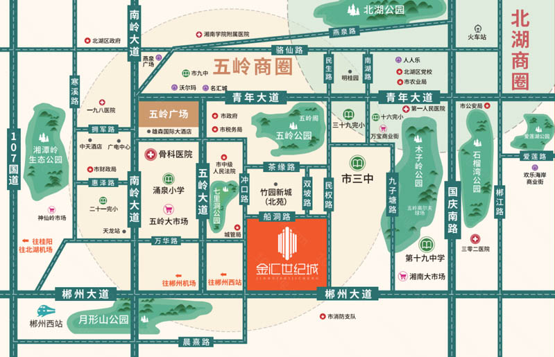 郴州金汇世纪城位于郴州市船洞路（顶家家旁）,近期房价6200元/平米,后续将不定期为您带来郴州金汇世纪城房价走势等动态,包括开盘日期、团购优惠、户型图等信息。