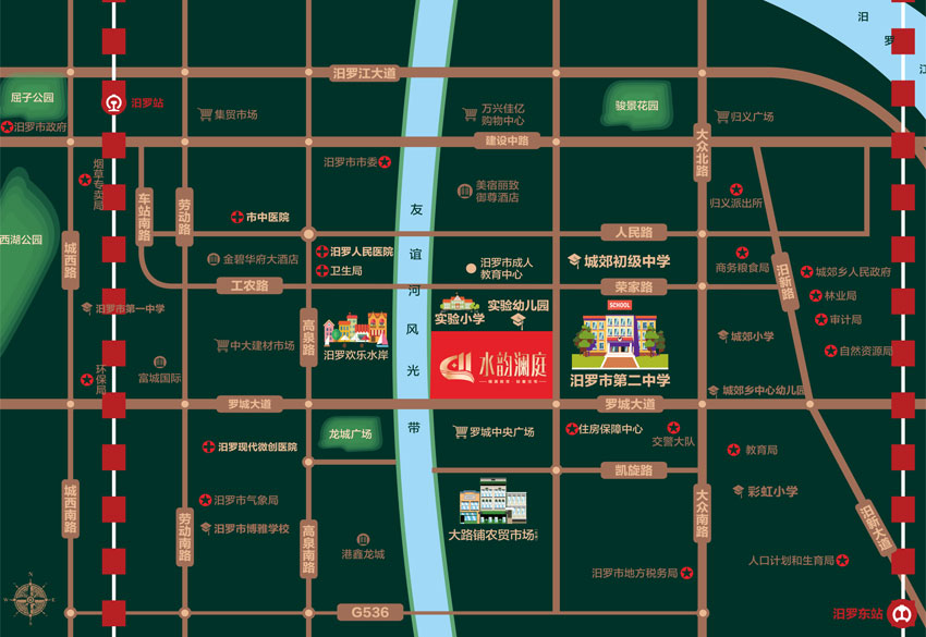 汨罗水韵澜庭位于汨罗市罗城路与友谊河交汇处东北角,近期房价4100元/平米,后续将不定期为您带来汨罗水韵澜庭房价走势等动态,包括开盘日期、团购优惠、户型图等信息。